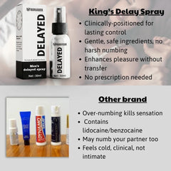 Control spray box and 30 ml pump bottle with bullet-point comparison graphic