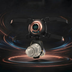Black training accessory with circular LED control and adjustable straps
