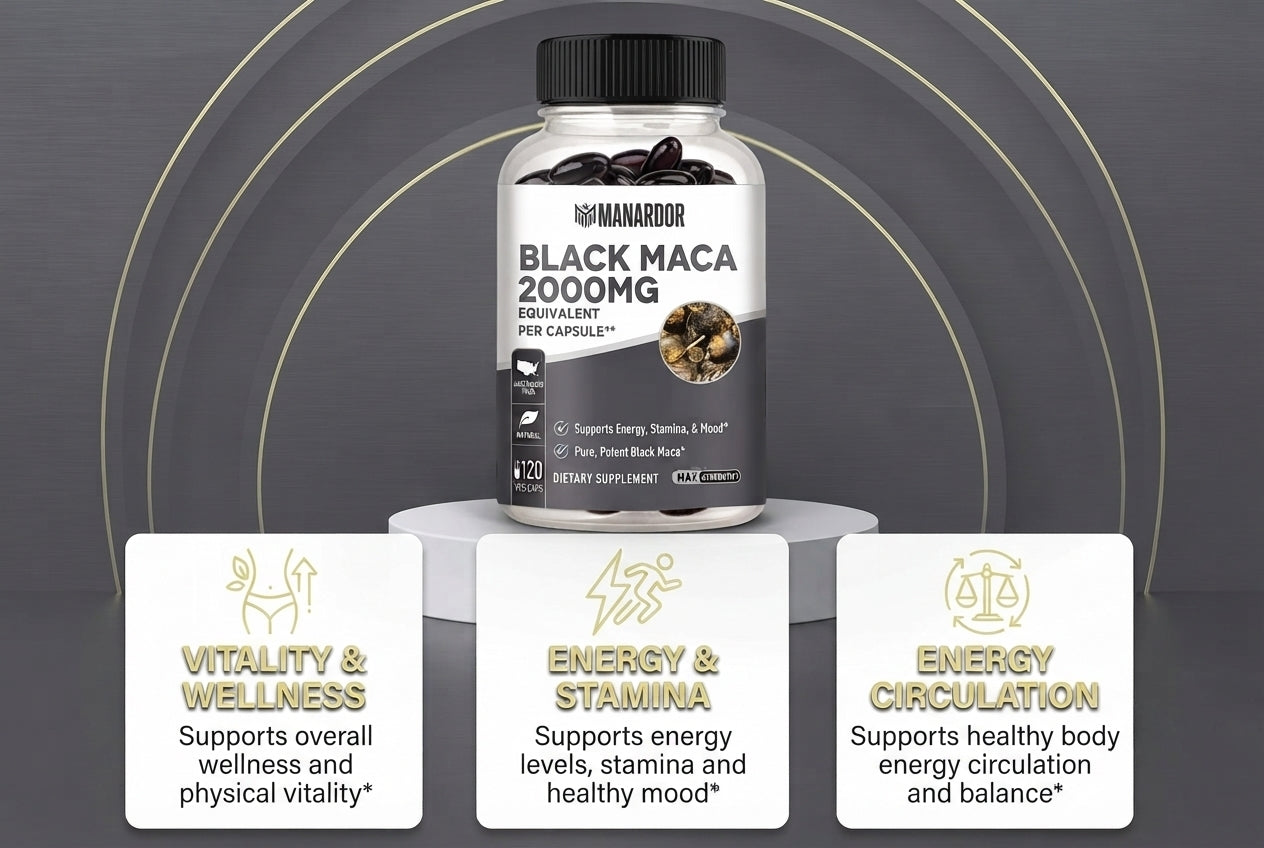 Manardor Ardor Black Maca Pro supplement highlight