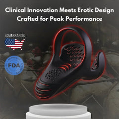Black suction therapy pump with curved nozzle and dotted massage pad
