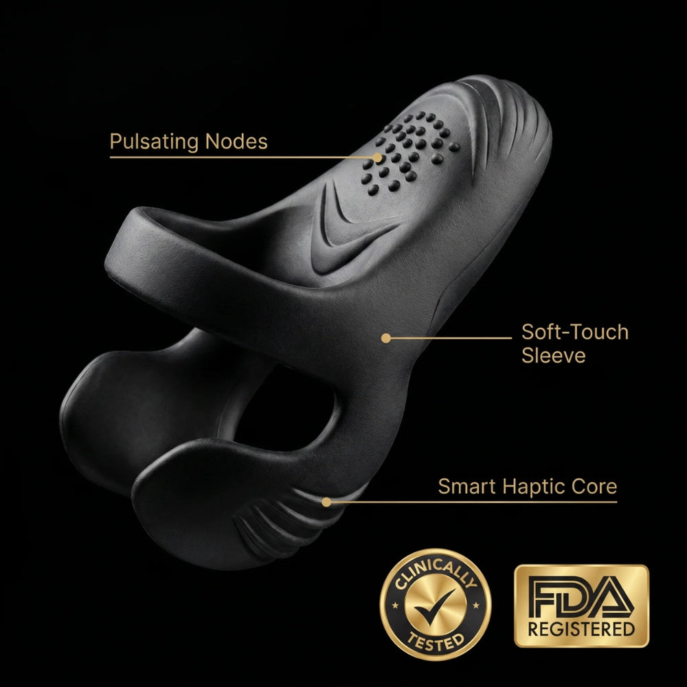 Ardor™ Pro black suction pump with pulsing node dots and soft-touch sleeve
