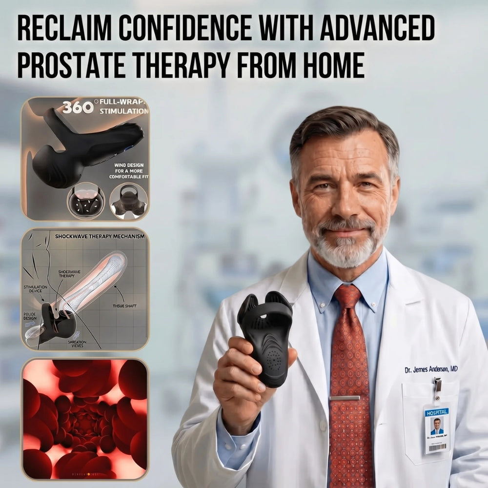 Ardor™ Pro black suction pump held in hand, showing textured massage end