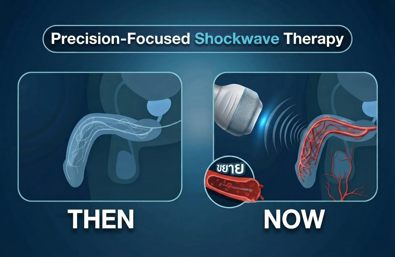 Shockwave therapy for erectile dysfunction before and after blood flow comparison